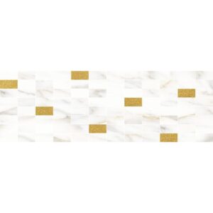 Aragon декор мозаичный белый золото 20×60
