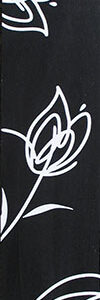Listello Tulipan Negro 10 x 60