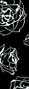 Listello Roses Negro 10 x 60