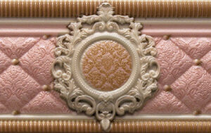 Bellini Pink Roseton Cenefa 8 x 25