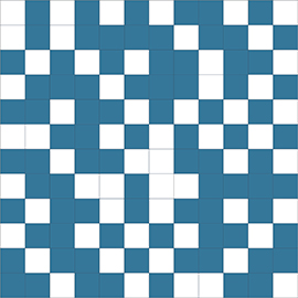 Mosaico Arcobaleno Shine White-Blue 30 x 30