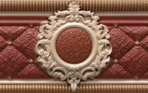 Bellini Red Roseton Cenefa 8 x 25