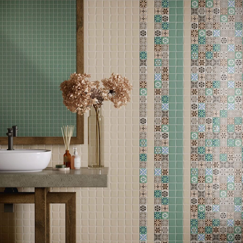 Плитка мозаика для ванной: нестандартные решения