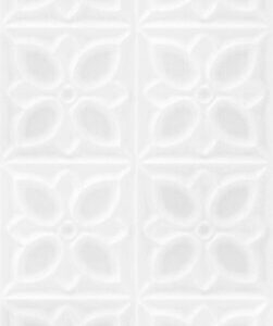Настенная плитка Meissen Lissabon Рельеф Квадраты Белый 25×75