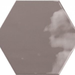 Настенная плитка Ribesalbes Geometry Hex Charcoal Glossy 15×17.3