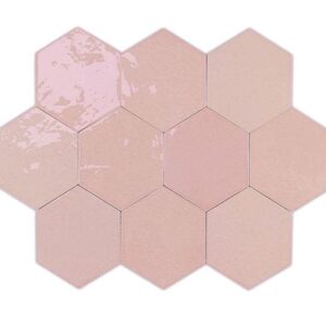 Настенная плитка WOW Zellige Hexa Pink 10.8×12.4